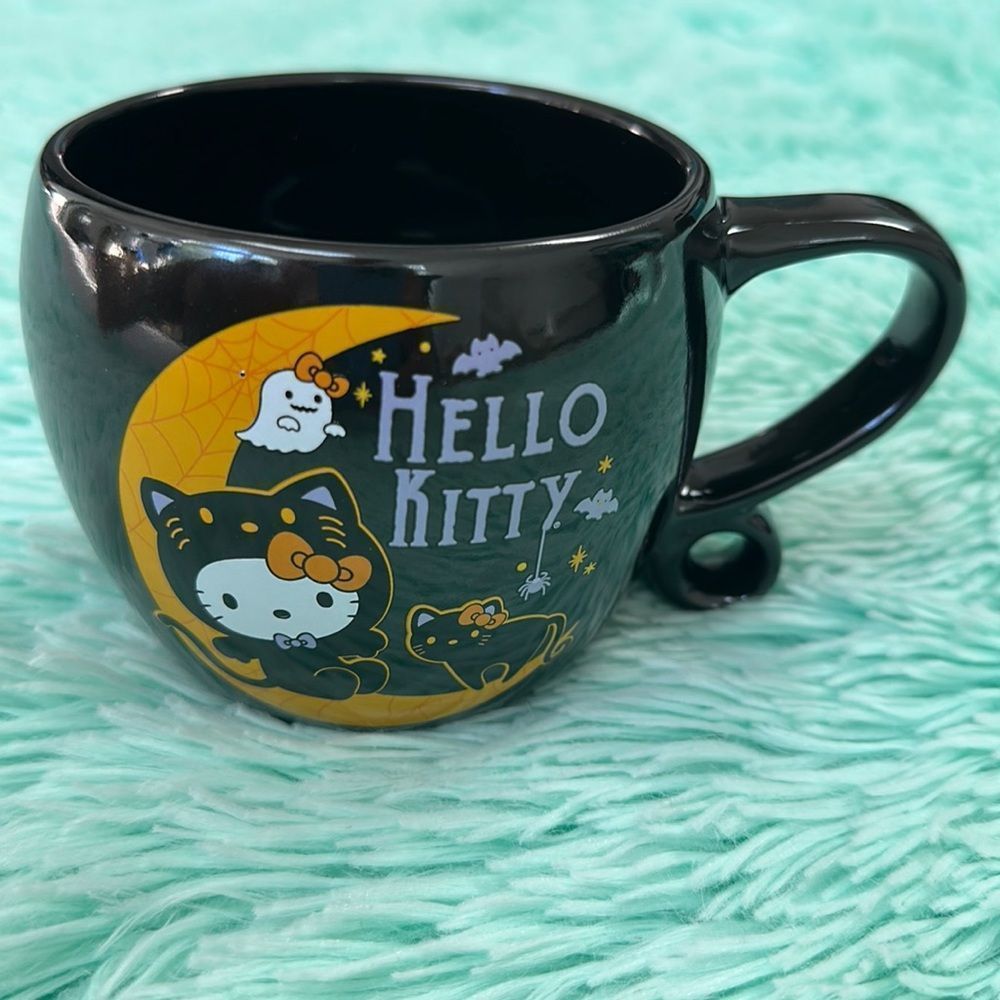 Hello Kitty Black Kitty Ceramic Mug 16 Oz Hello Kitty Halloween Hello Kitty Cafe